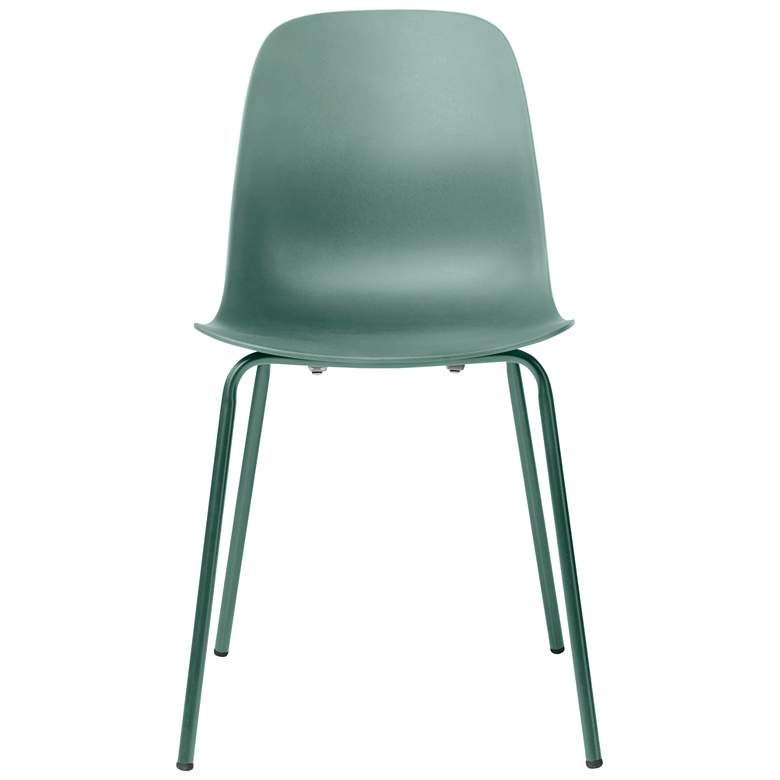 Image 4 Jenna Mint Plastic Accent Chairs with Steel Legs Set of 2 more views