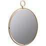 Jenna Shiny Bronze Golden Metal 25 1/2" Round Wall Mirror
