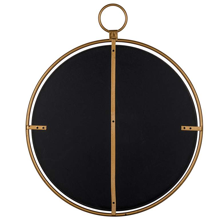 Image 4 Jenna Shiny Bronze Golden Metal 25 1/2" Round Wall Mirror more views