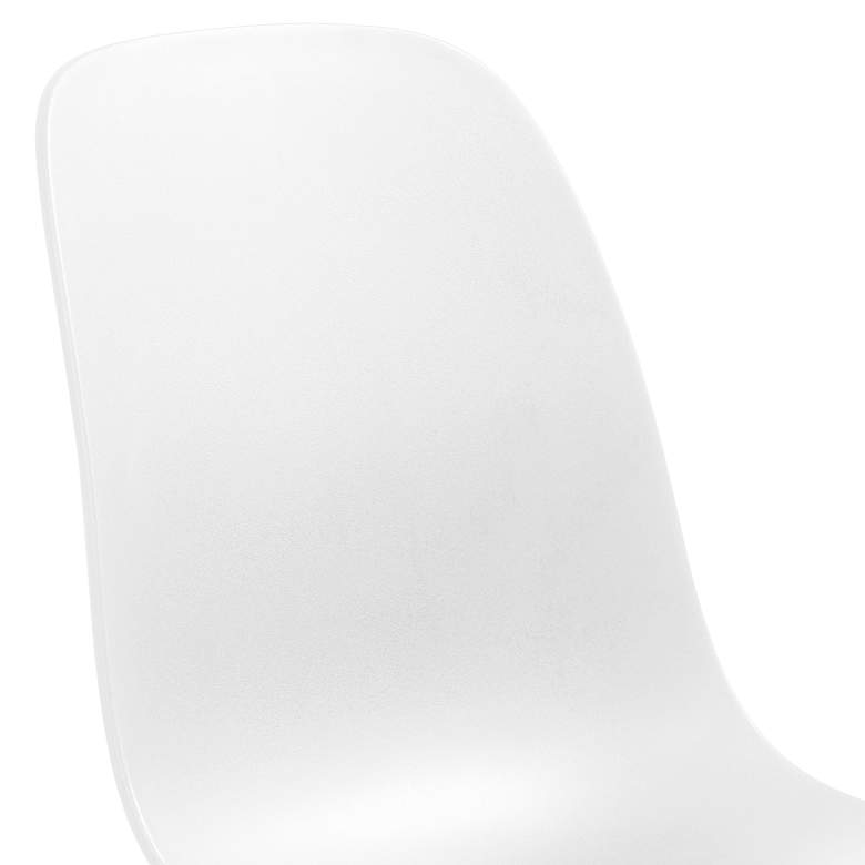Image 2 Jenna White Plastic Accent Chairs with Steel Legs Set of 2 more views