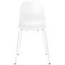 Jenna White Plastic Accent Chairs with Steel Legs Set of 2