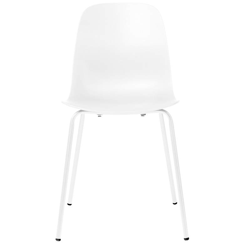 Image 4 Jenna White Plastic Accent Chairs with Steel Legs Set of 2 more views