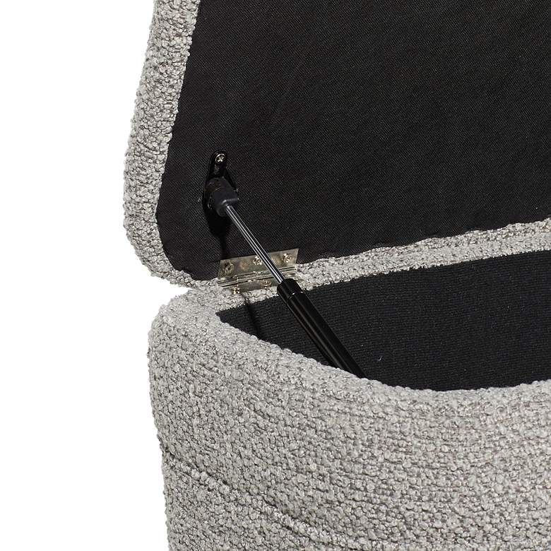 Image 4 Jenner 40" Wide Textured Gray Fabric Storage Bench more views