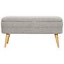 Jenner 40" Wide Textured Gray Fabric Storage Bench