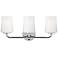 Jennie 21 1/4" Wide 3-Light Chrome Bath Light