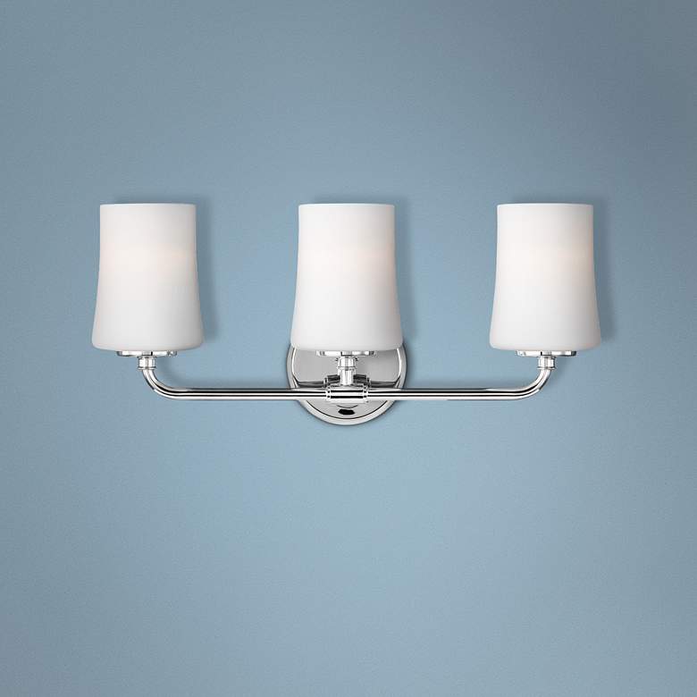 Image 1 Jennie 21 1/4" Wide 3-Light Chrome Bath Light