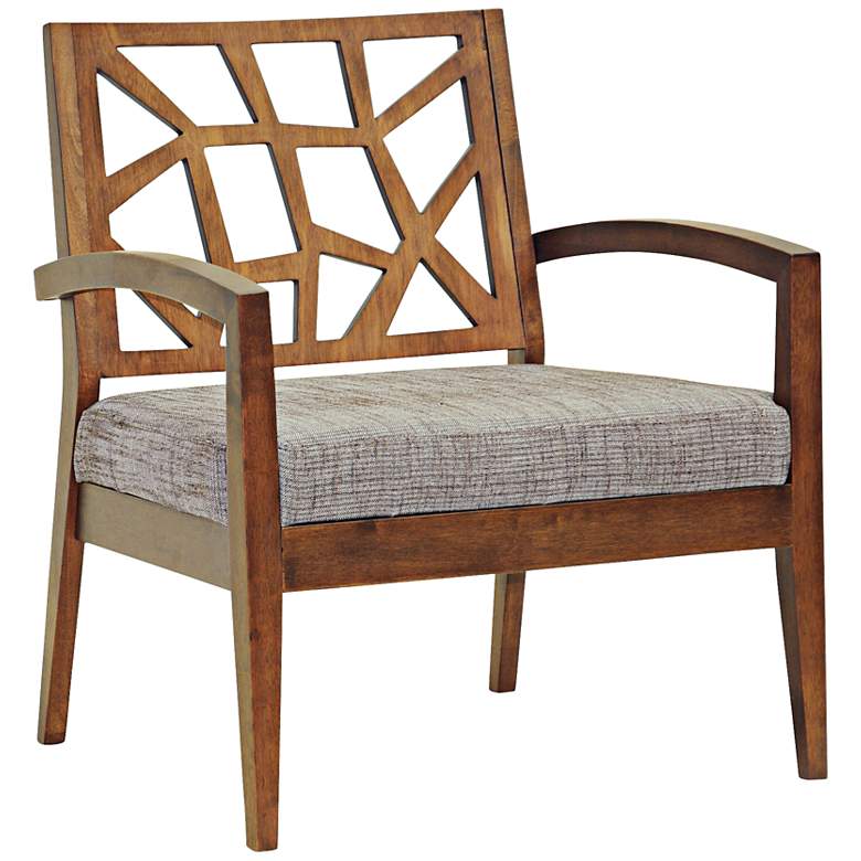 Image 1 Jennifer Modern Gray Twill Fabric Lounge Chair