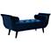 Jennifer Taylor Alma Navy Blue Velvet Tufted Entryway Bench