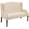 Jennifer Taylor Izzy Parchment Fabric Tufted Settee