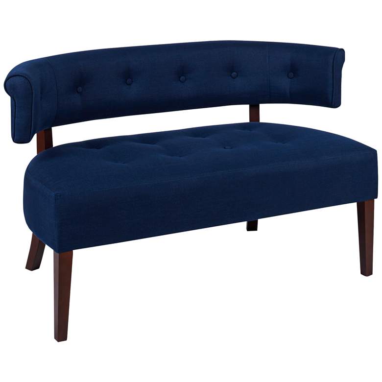 Image 1 Jennifer Taylor Jared Midnight Blue 2-Seater Tufted Bench Settee