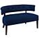 Jennifer Taylor Jared Midnight Blue 2-Seater Tufted Bench Settee