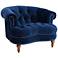 Jennifer Taylor La Rosa Navy Blue Velvet Tufted Accent Chair