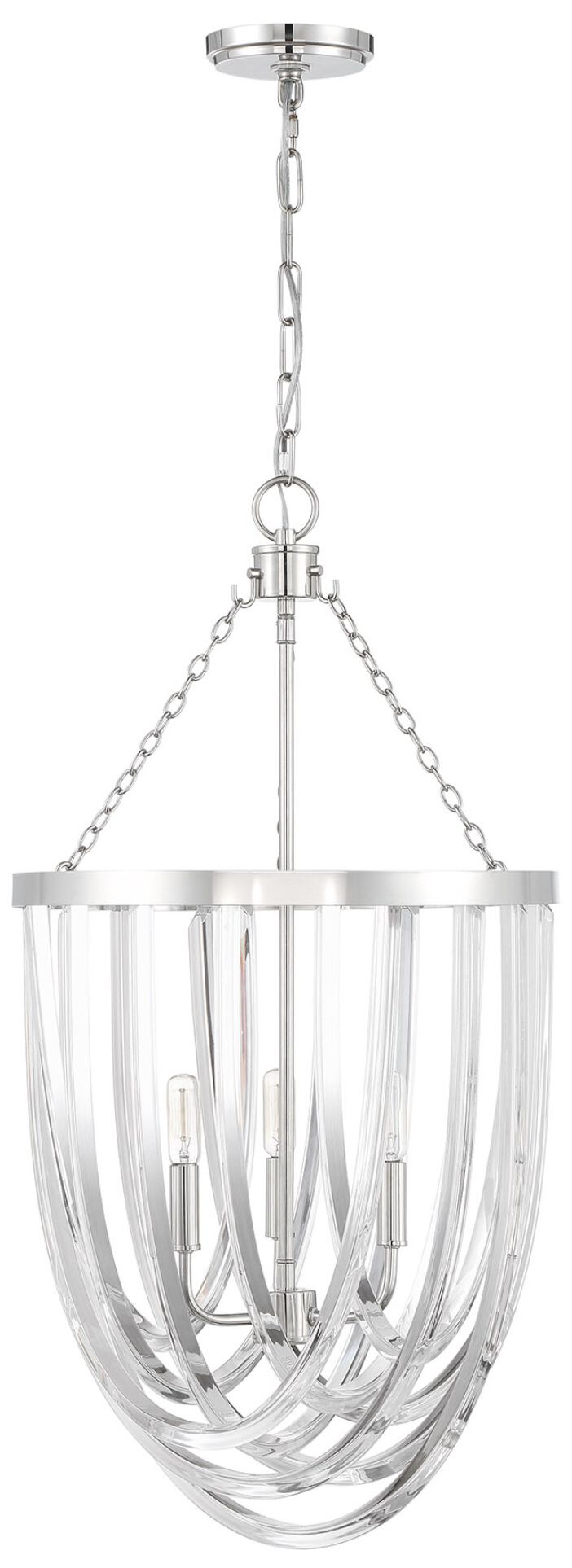 Image 2 Jennings 3-Light Pendant in Polished Nickel more views