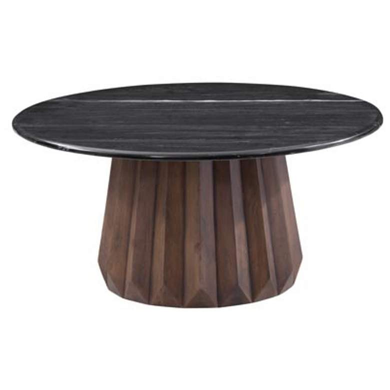 Image 1 Jennings 36 " Wide Round Cocktail Table Brown, Black