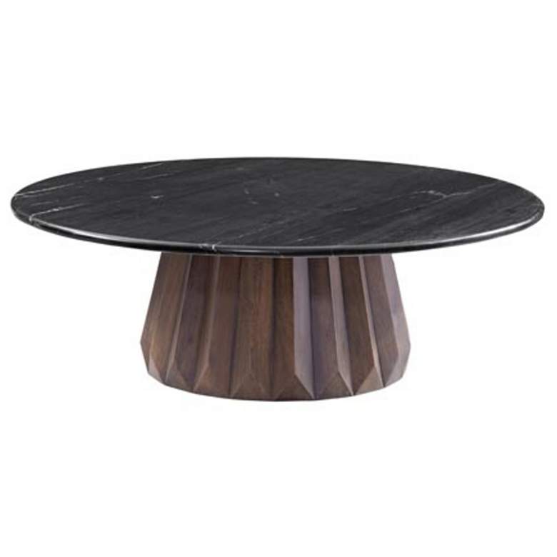 Image 1 Jennings 44 " Wide Round Cocktail Table Brown, Black