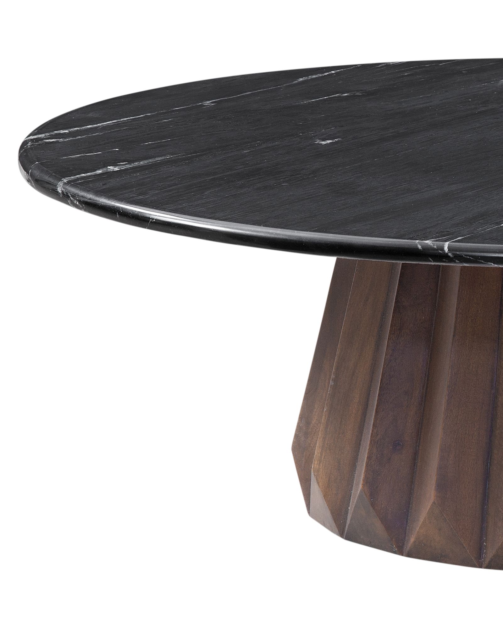 Image 5 Jennings 44 " Wide Round Cocktail Table Brown, Black more views