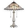 Jensen Brushed Nickel Tiffany-Style Accent Table Lamp