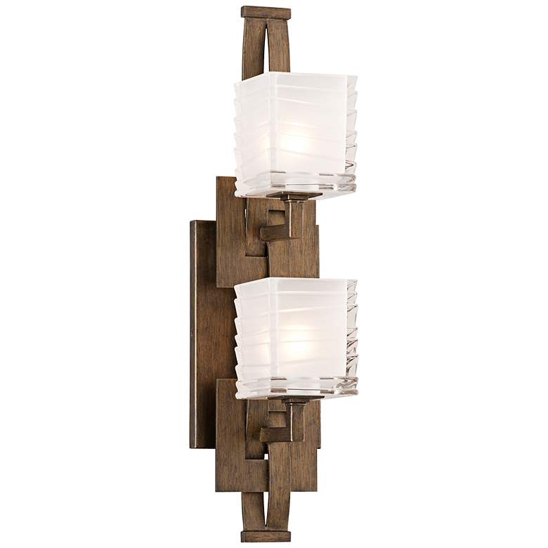 Image 1 Jensen Collection 18 1/2 inch High Danish Bronze Wall Sconce