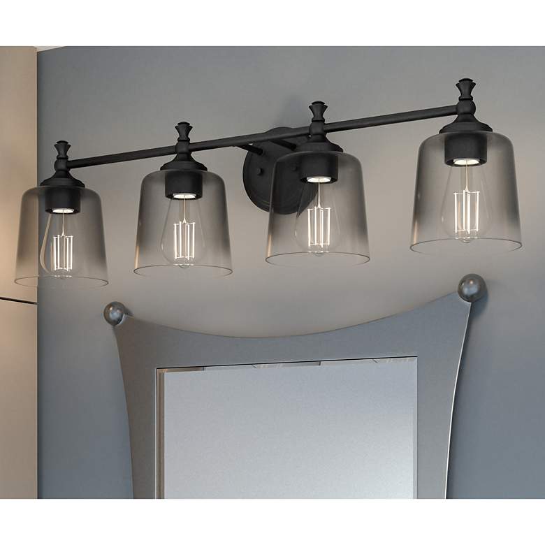Image 1 Jenson 4-Light Matte Black Vanity Light
