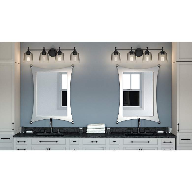 Image 6 Jenson 4-Light Matte Black Vanity Light more views