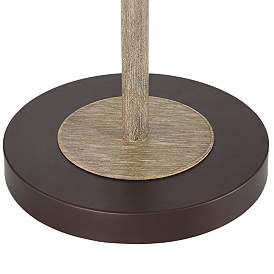 Image5 of Jenson Bronze Faux Wood Adjustable Swing Arm Pharmacy Floor Lamp w/ Dimmer more views