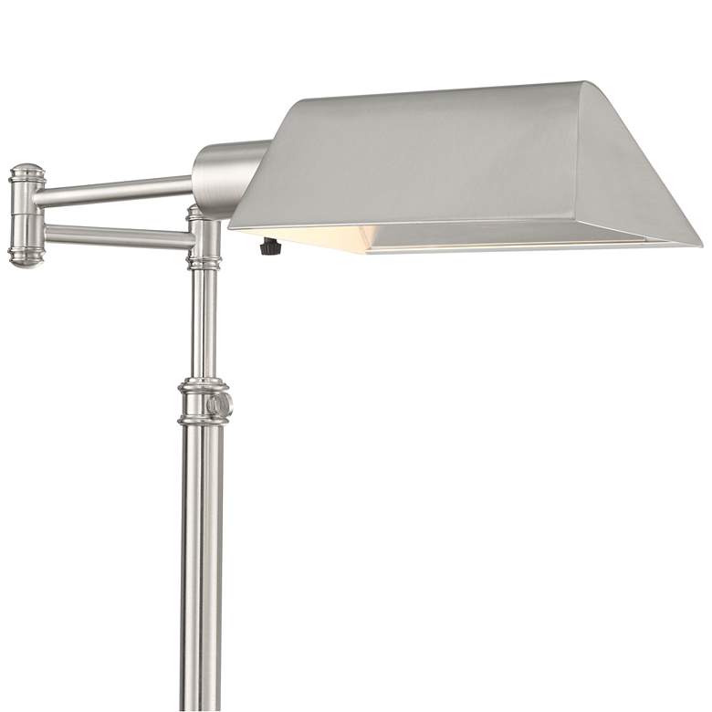 Image 3 Jenson Brushed Nickel Adjustable Swing Arm Pharmacy Floor Lamp with Dimmer more views