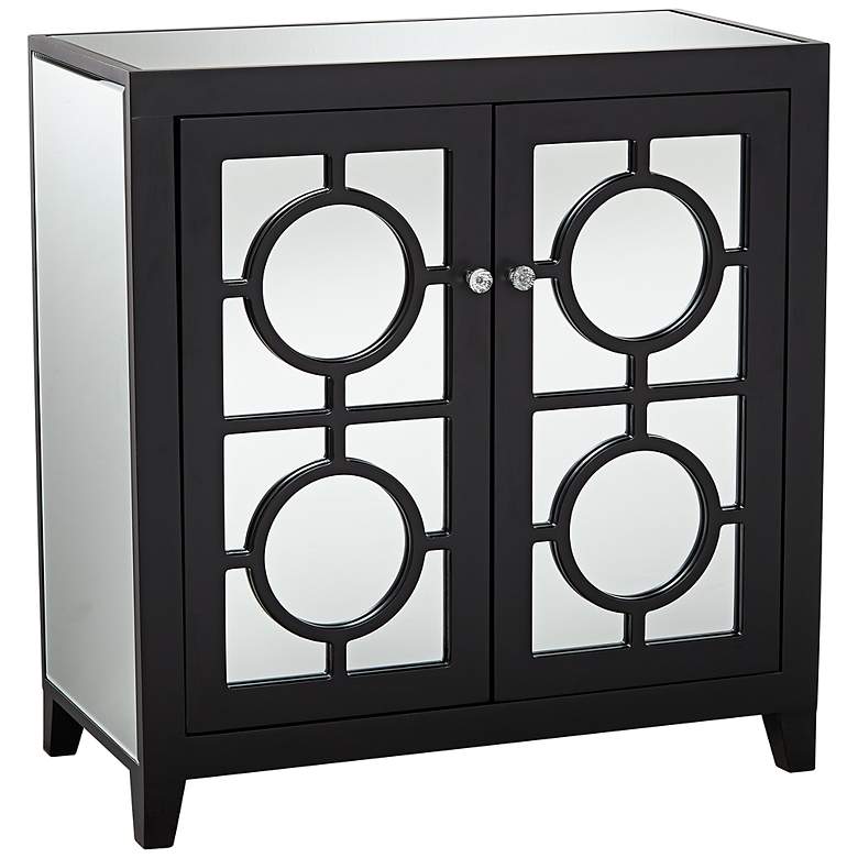 Image 1 Jenyne Black Mirrored Accent Cabinet