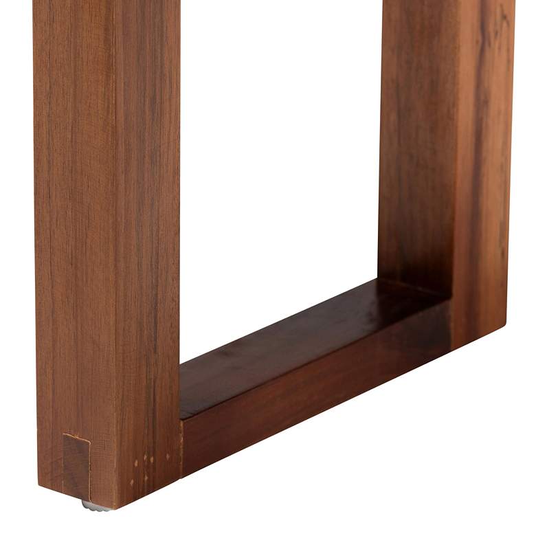 Image 3 Jerilyn Navy Blue and Natura Brown Seagrass Accent Bench more views