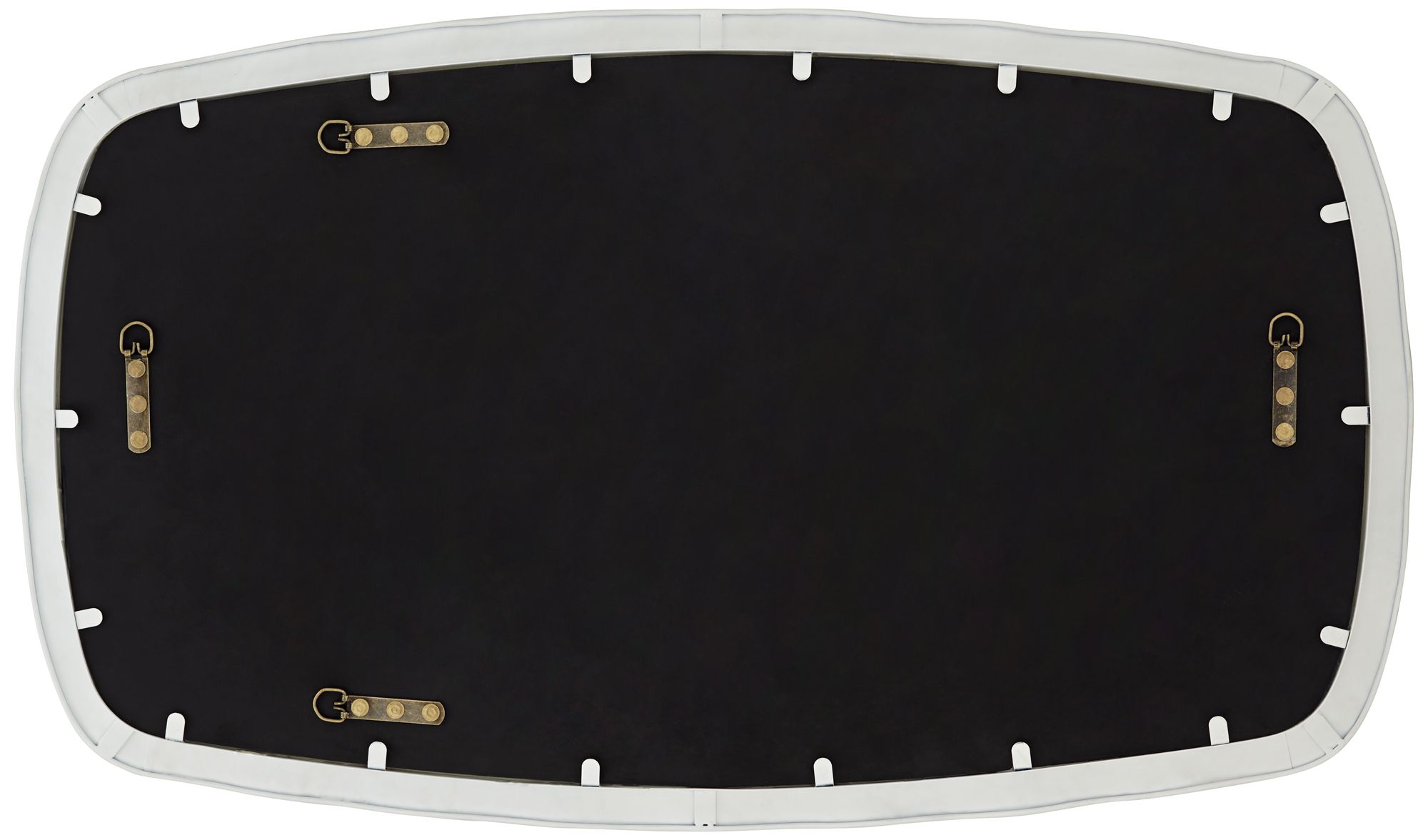 Jermaine Textured White 22 1/4" x 38" Wall Mirrors Set of 2