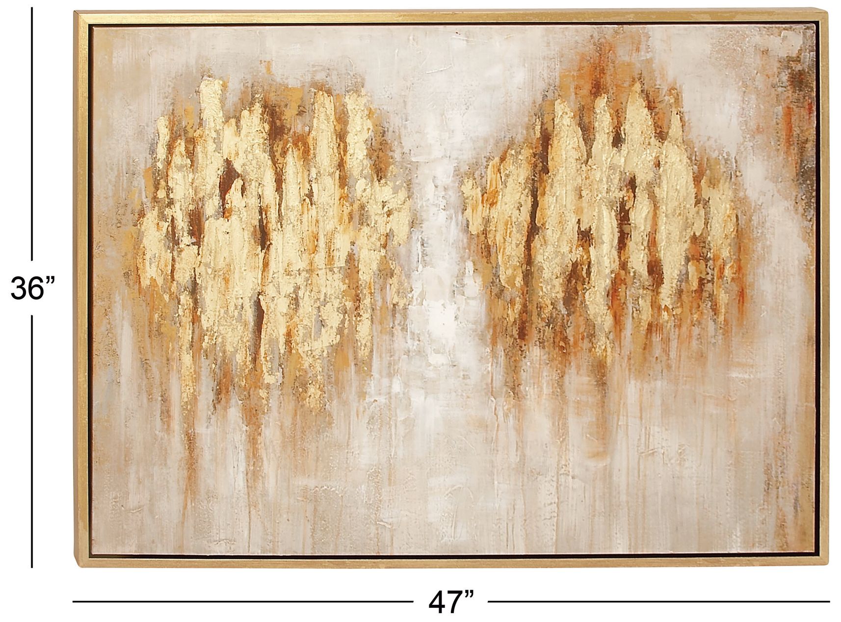 Image 5 Jerome Polished Brown 47" Wide Framed Canvas Wall Art more views