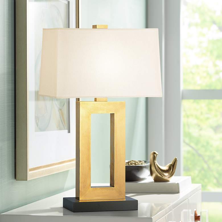 Jerry 29 1/2&quot; High Natural Brass Table Lamp