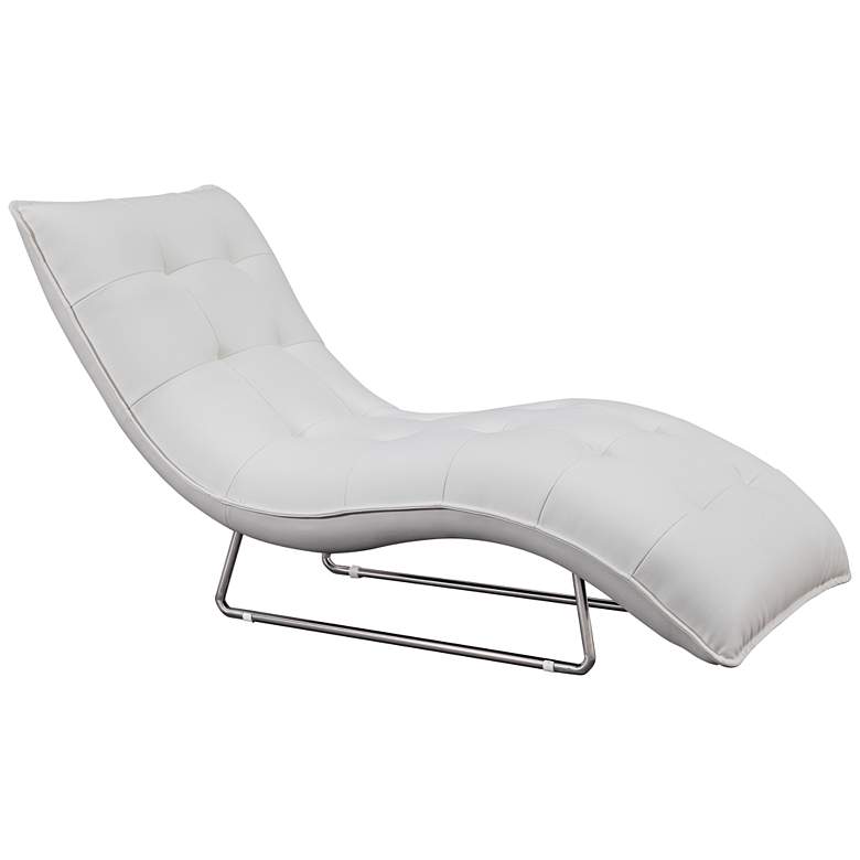 Image 1 Jerry White Faux Leatherette Upholstered Chaise