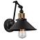 Jersey 1-Light Vintage Brass Metal Wall Light