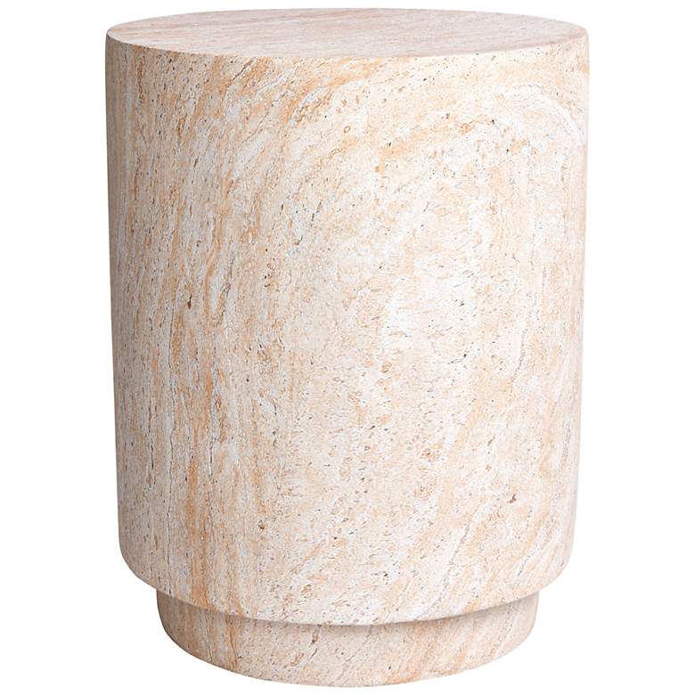 Image 2 Jesamin 14 1/2" Wide Travertine Indoor/Outdoor Accent Table