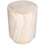 4_Jesamin 14 1/2" Wide Travertine Indoor/Outdoor Accent Table more views
