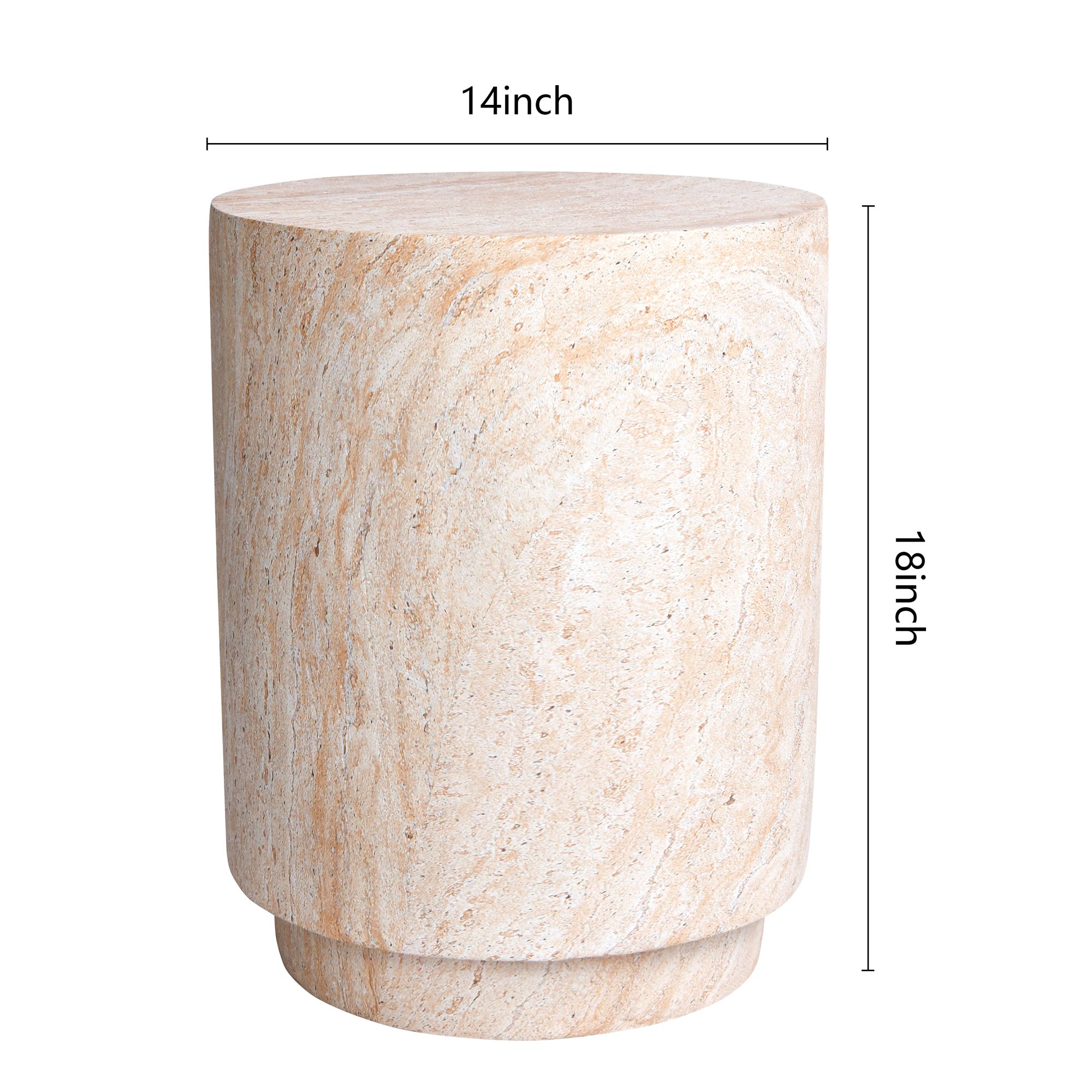 Jesamin 14 1/2" Wide Travertine Indoor/Outdoor Accent Table