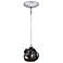 Jesco Envisage VI 6" Wide Black Glass Ribbon Mini Pendant