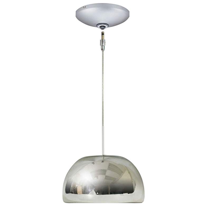 Image 1 Jesco Envisage VI 6" Wide Chrome Bowl Glass Mini Pendant