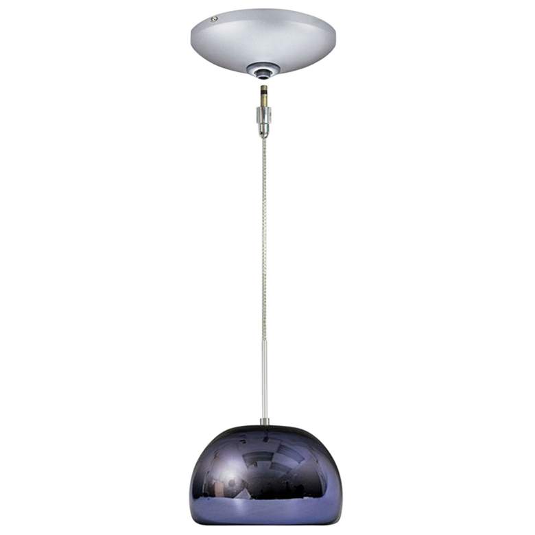 Image 1 Jesco Envisage VI 6" Wide Purple Bowl Glass Mini Pendant