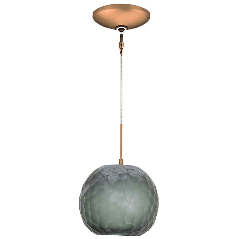Image 1 Jesco Envisage VI 8" Wide Smoke Sphere Glass Mini Pendant