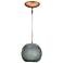 Jesco Envisage VI 8" Wide Smoke Sphere Glass Mini Pendant