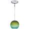 Jesco Envisage VI 8"W Blue-Green Sphere Glass Mini Pendant