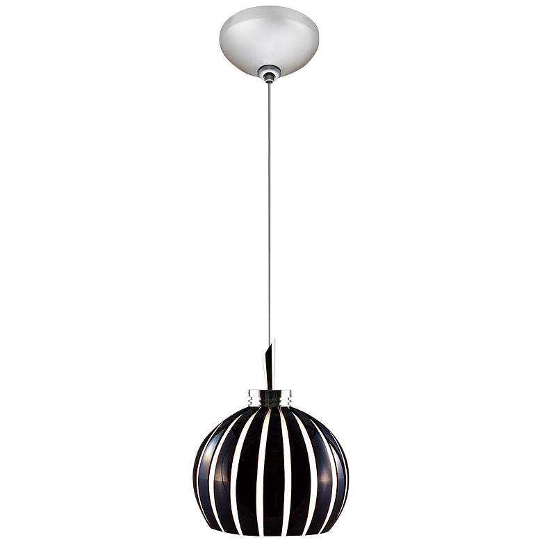 Image 1 Jesco Fabian 4 3/4" Wide Black Cut Glass Mini Pendant