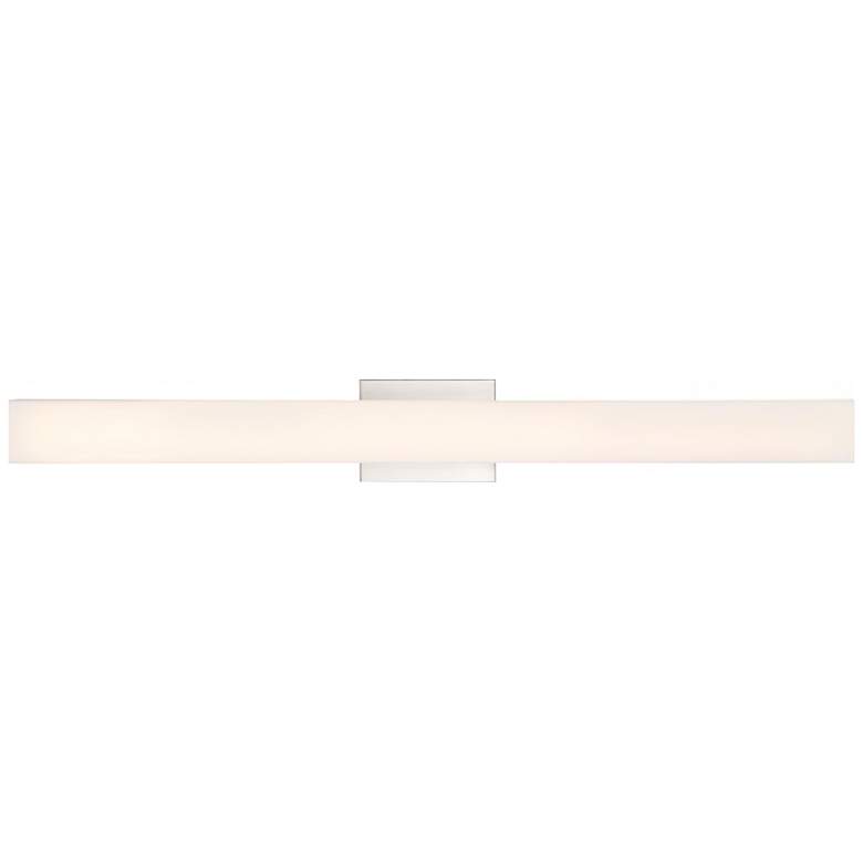 Image 1 Jess; LED Large Vanity; Brushed Nickel Finish with White Acrylic