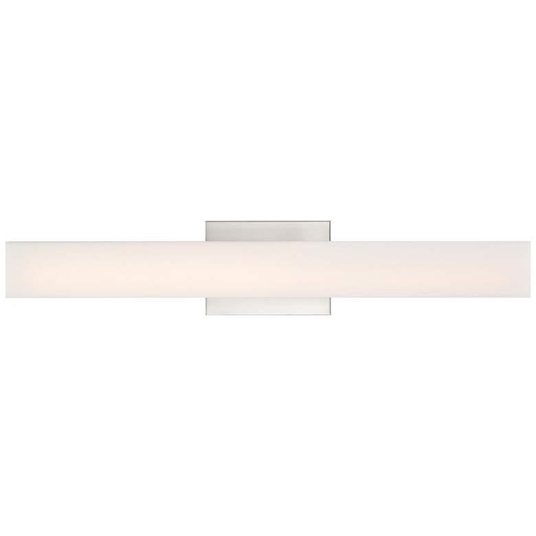 Image 1 Jess; LED Medium Vanity; Brushed Nickel Finish with White Acrylic