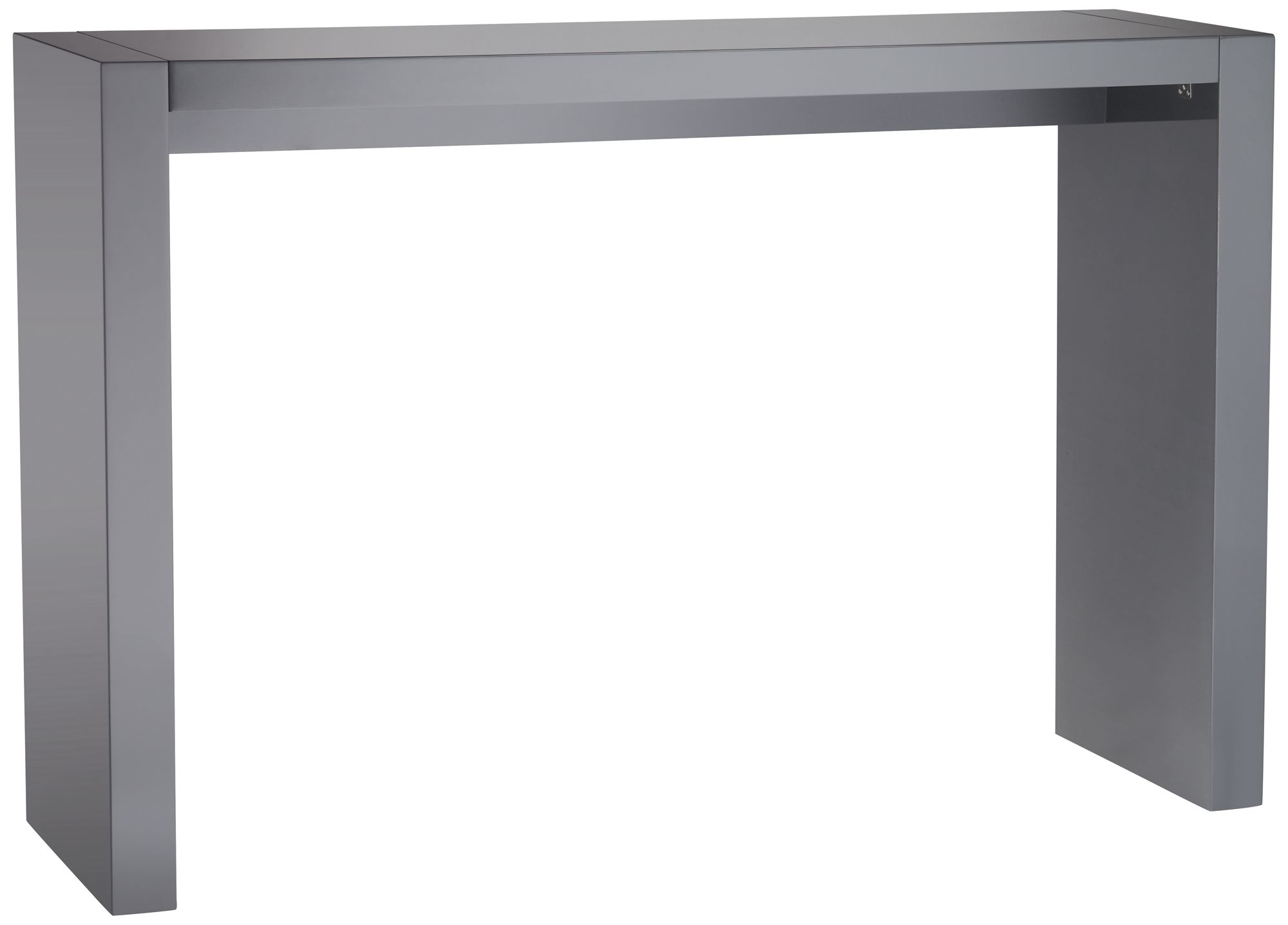Image 3 Jessa 50" Wide Gloss Gray Finish Gathering or Bar Table