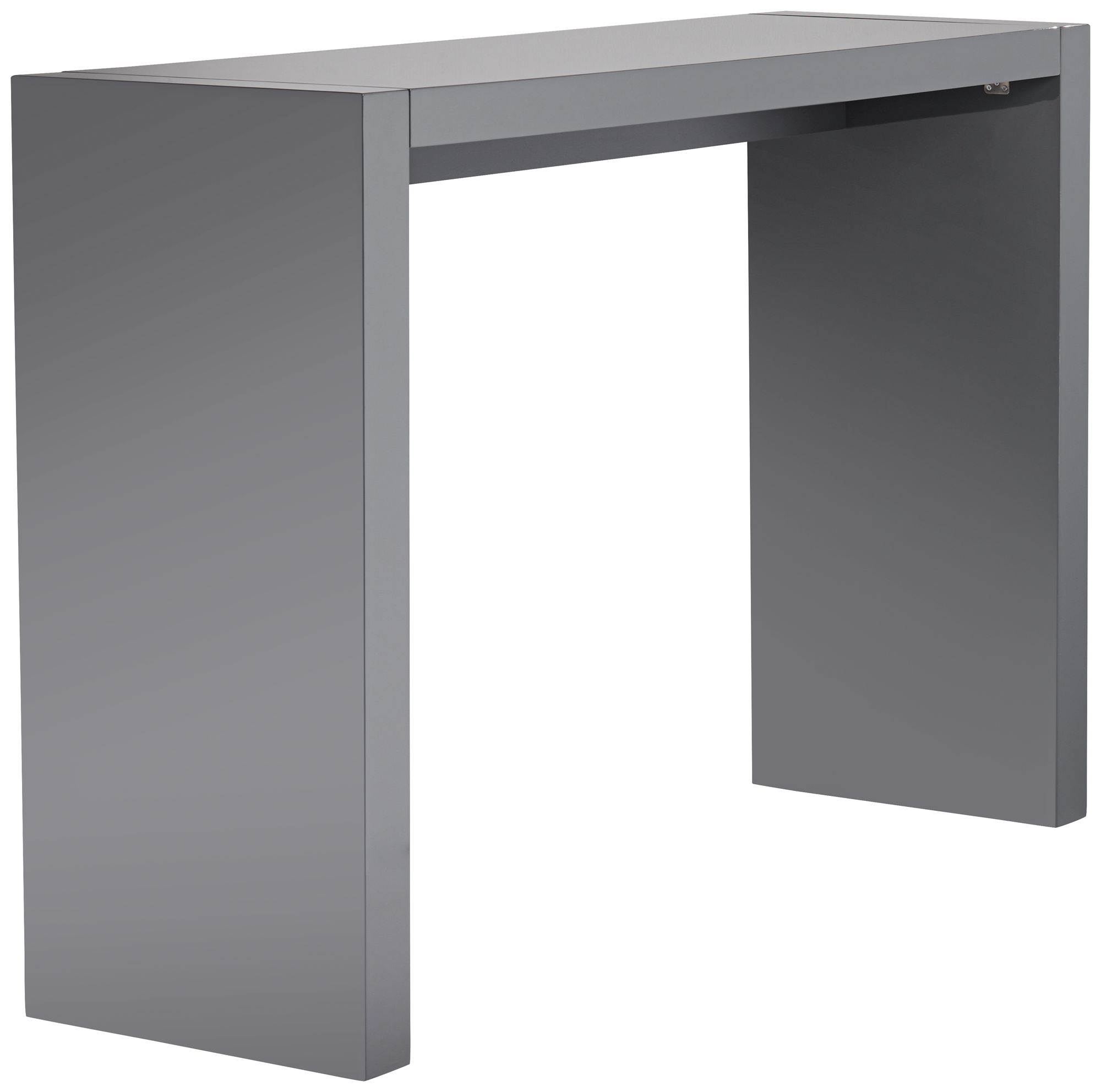 Image 7 Jessa 50" Wide Gloss Gray Finish Gathering or Bar Table more views