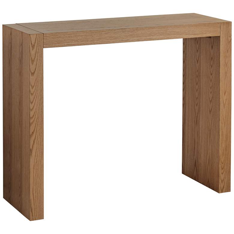 Image 2 Jessa 50" Wide High-Gloss Gray Oak Finish Bar Table