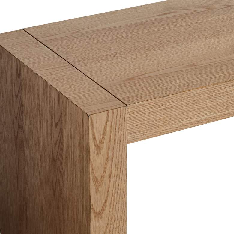 Image 3 Jessa 50" Wide High-Gloss Gray Oak Finish Bar Table more views