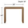 6_Jessa 50" Wide High-Gloss Gray Oak Finish Bar Table more views